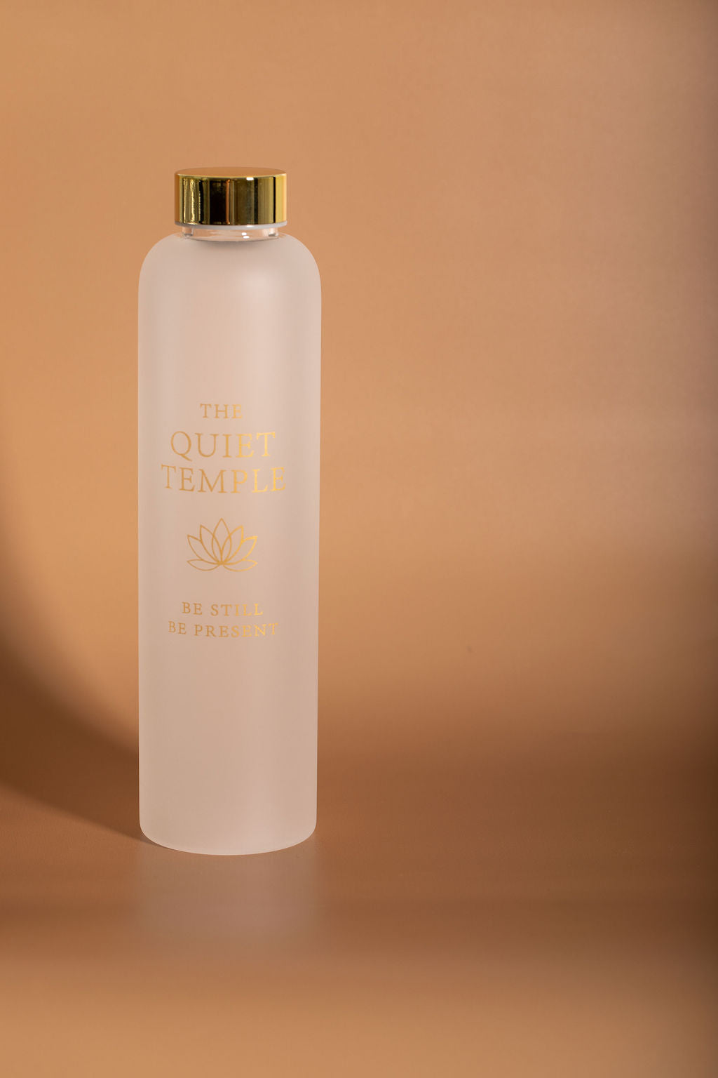 The Quiet Temple Frosted Glass Water Bottle — 500ml