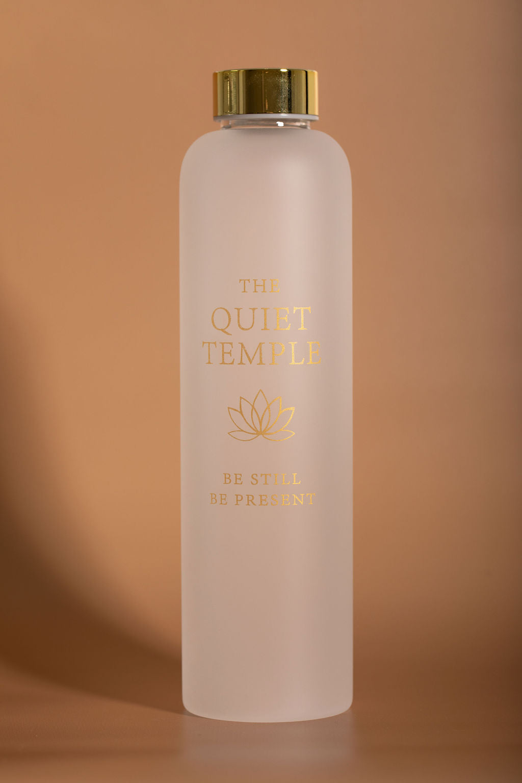 The Quiet Temple Frosted Glass Water Bottle — 500ml