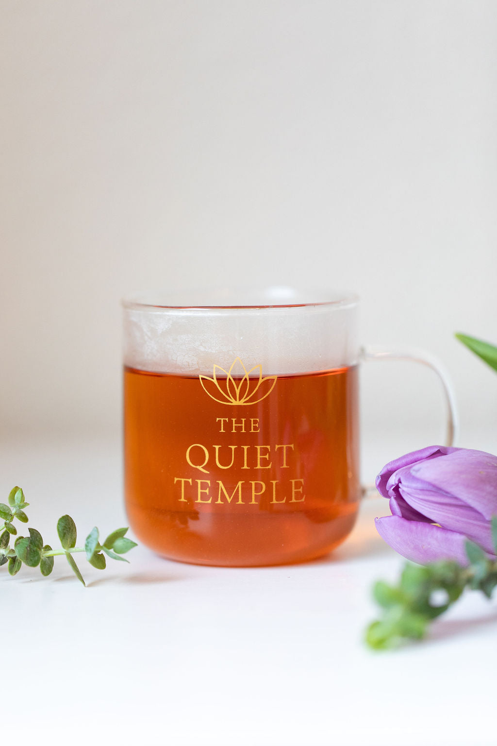 The Quiet Temple Glass Mug — 8 oz